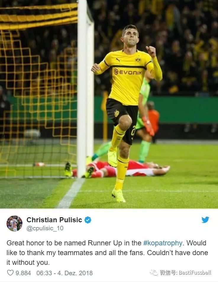 Druga nagroda Pulisica za nagrodę Kop